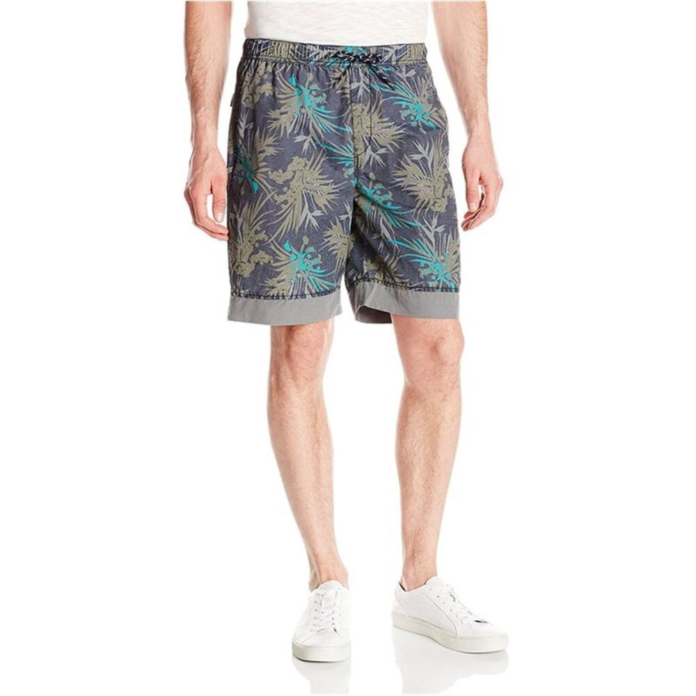 UnionBay Mens Vintage Palm Swim Bottom Board Shorts, NWT
